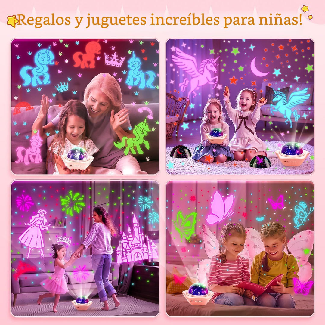 Onefire - Juguetes para niñas de 4 a 6 años, proyector de luz de 6...