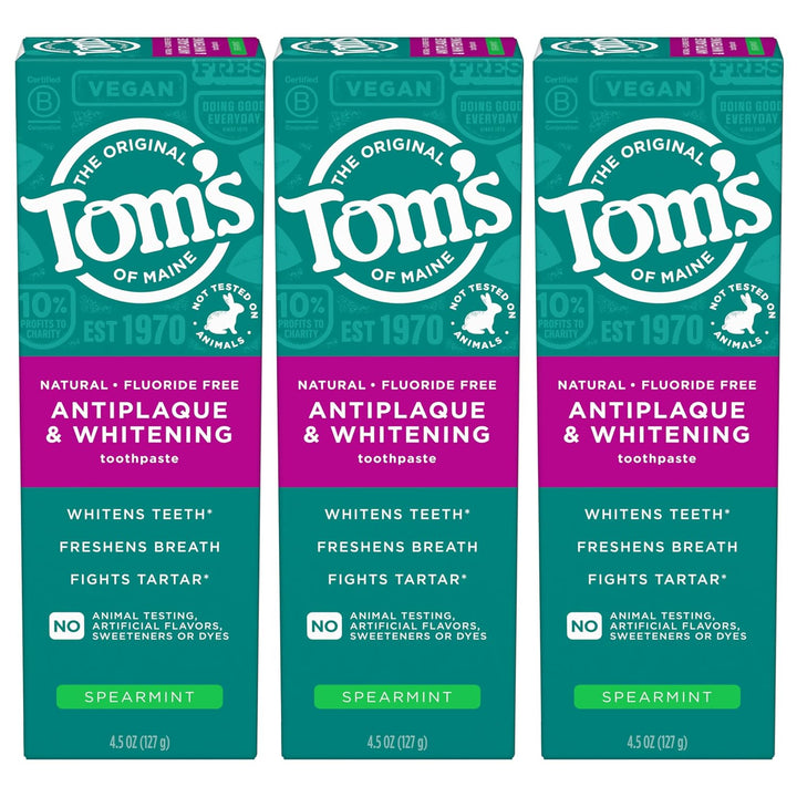 Tom's of Maine Pasta de dientes antiplaca y blanqueadora, menta ver...