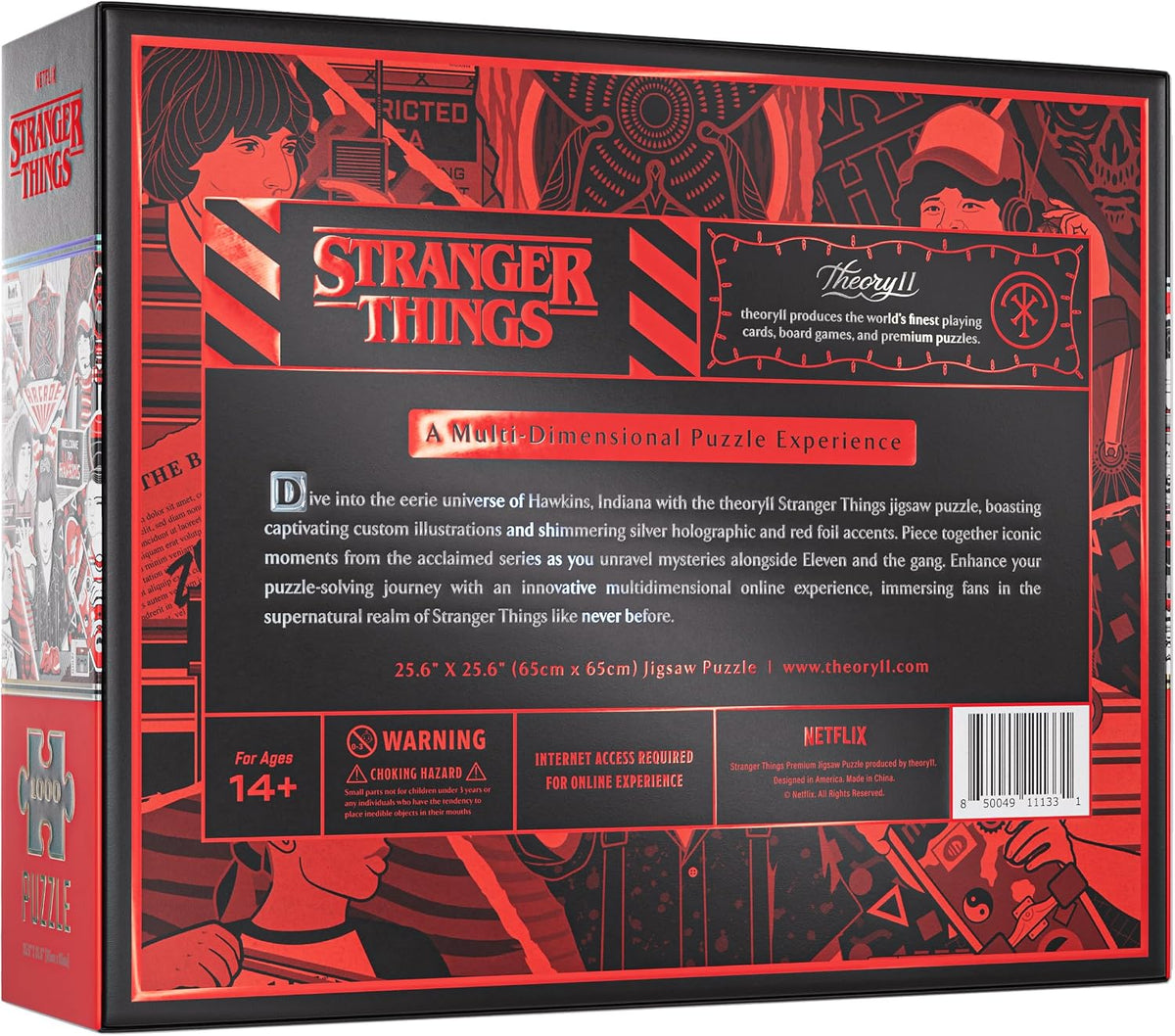 Stranger Things Premium Puzzle & Playing Cards Bundle - Rompecabezas de 1,000 piezas + cubierta estándar de tamaño póquer