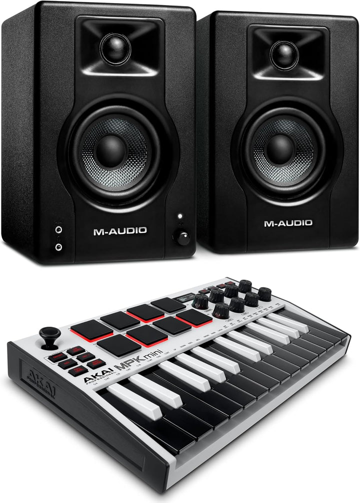 Paquete de estudio de grabación: controlador de teclado MIDI USB MP...