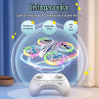 Dron LED RC para niños de 6 a 12 años, juguete de dron con luz LED con 3 baterías