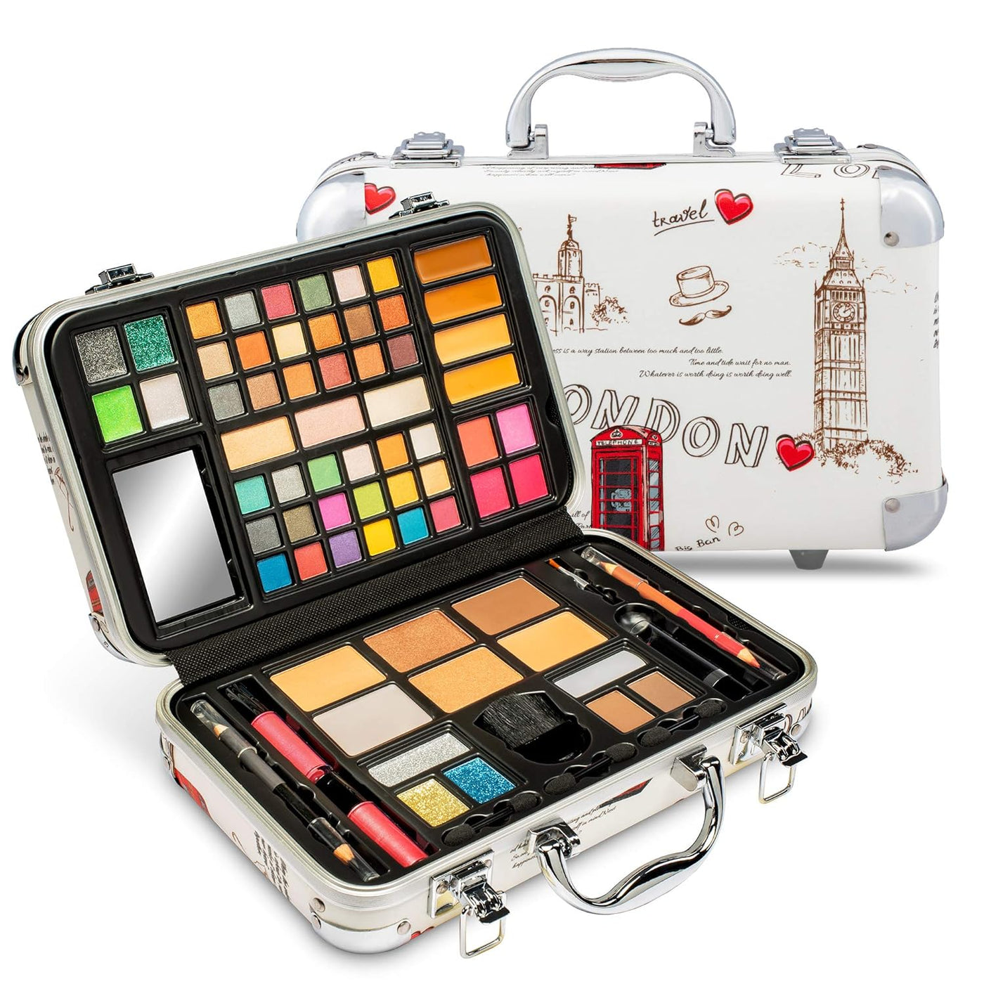 Vokai Kit de maquillaje de regalo \u2013 41 sombras de ojos, 7 bril...