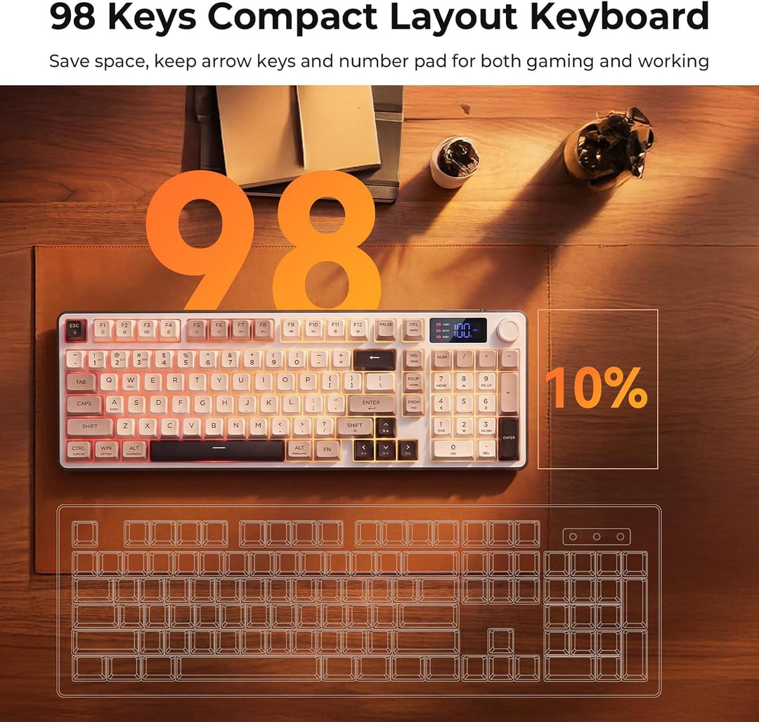 Redragon Teclado inalámbrico para juegos, teclado de computadora RG...