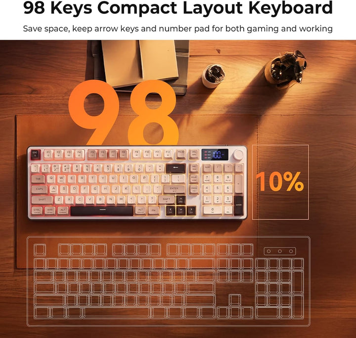 Redragon Teclado inalámbrico para juegos, teclado de computadora RG...