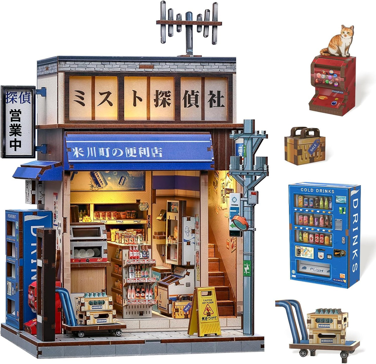 CUTEBEE Kit de rincón de libros DIY Casa en miniatura Tienda de