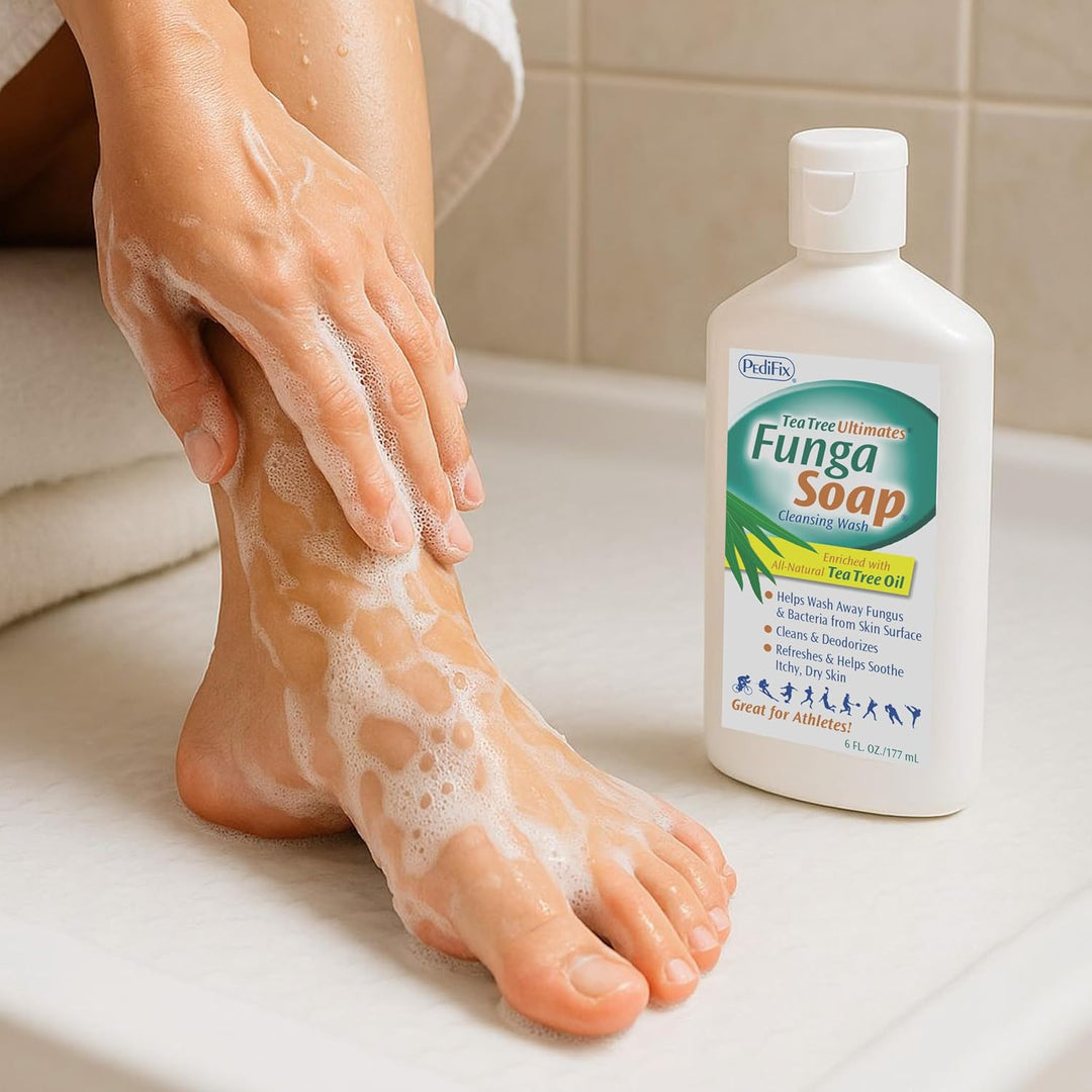 PediFix FungaSoap Lavado Limpiador de Árbol de Té \u2013 Gel de Bañ...
