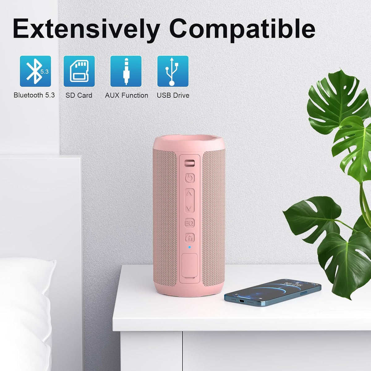 Ortizan Altavoz Bluetooth portátil inalámbrico, IPX7 impermeable, a...