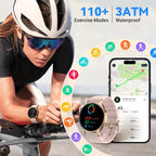 Fitpolo - Reloj inteligente para mujer, rastreador de fitness AMOLED de