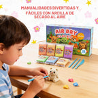 Arcilla seca al aire para niños, kit de arcilla suave de 108 colores, no tóxico, modelo de bricolaje de arte y manualidades juguetes con herramientas de escultura, kit de manualidades pintable