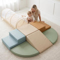 Conjunto de Juego de Escalada Divertido para Niños Pequeños de 1-3 años: Túnel de Gateo, Bloques de Escalada de Espuma