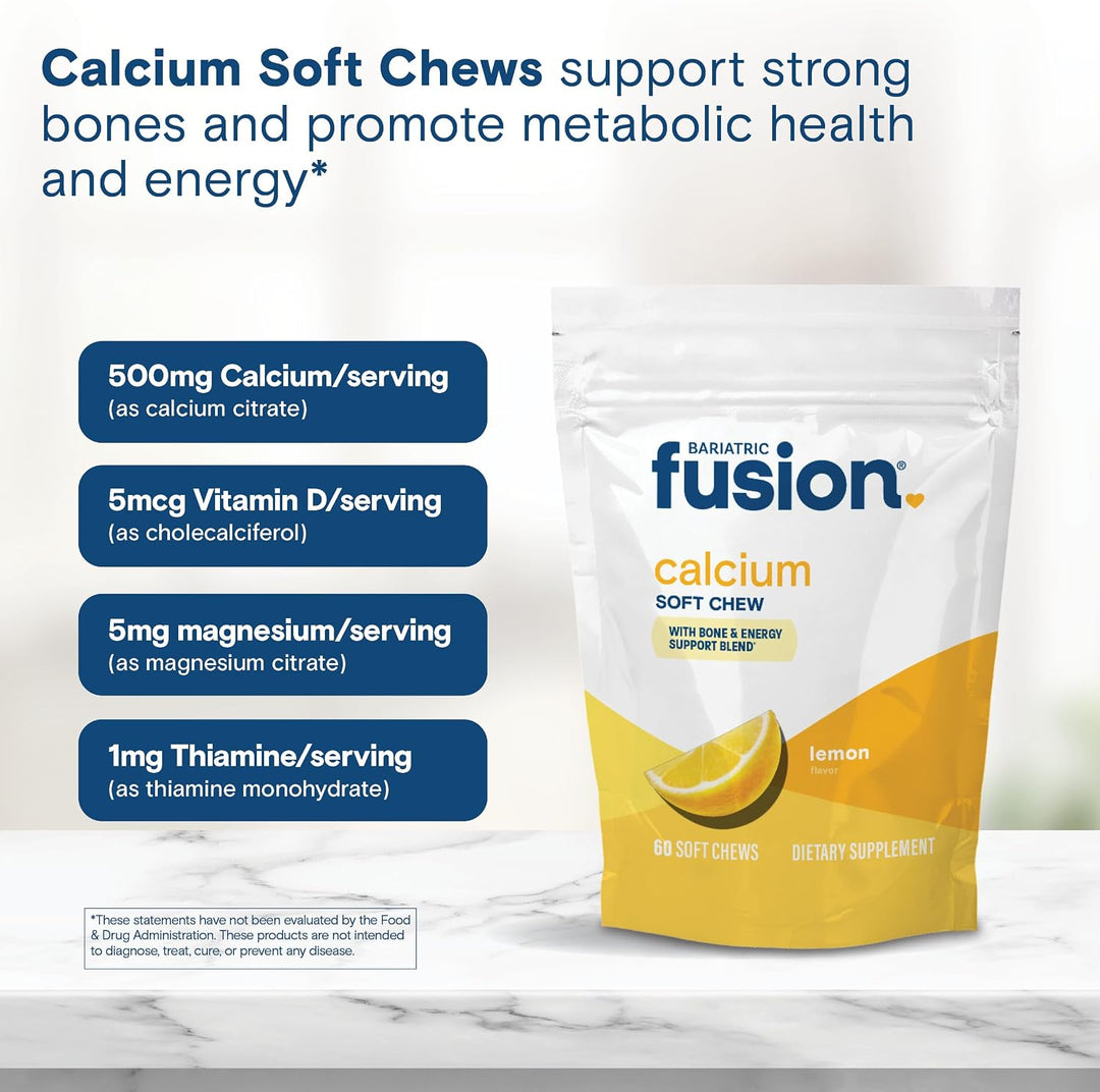 Chicles de suplemento de calcio bariátrico de Bariatric Fusion | Ci...