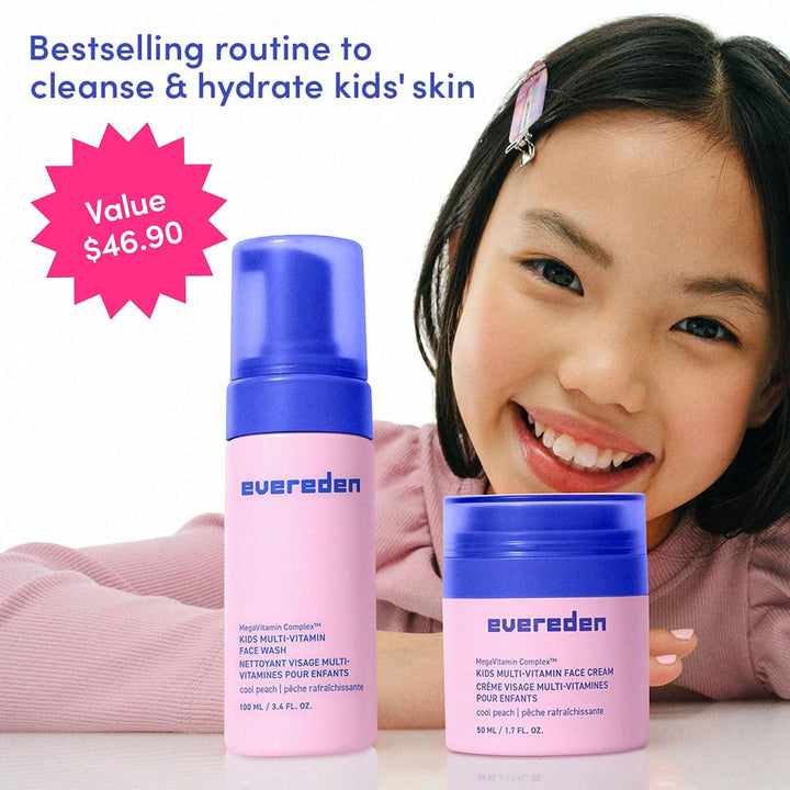 Evereden Kids Happy Face Duo (Melon Juice) - Set de lavado facial y...
