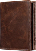 Cartera de cuero para hombre, plegable vertical, con bloqueo RFID,...