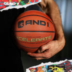 AND1 Xcelerate - Balón de baloncesto de goma, tamaño reglamentario oficial