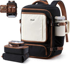 LOVEVOOK Mochila de viaje, Negro-blanco-marrón, 18 pulg., Viajes