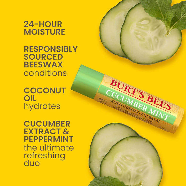 Burt's Bees Bálsamo labial hidratante 100% natural, paquete múl...