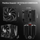 Thermalright Peerless Assassin 120 SE - Enfriador de CPU negro, 6 t...