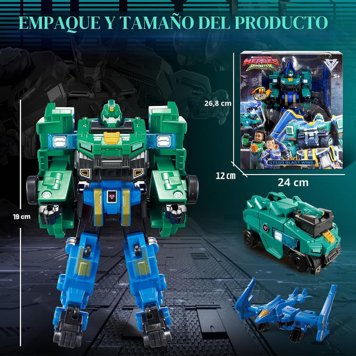 QUANTUM HEROES DINOSTER Juguetes Transformables, Robot Transformabl...