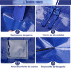 Paquete de 6 bolsas de mudanza extra grandes resistentes con cremallera reforzada y asas anchas, contenedores de almacenamiento resistentes a la humedad cubos de empaque para ropa, dormitorio