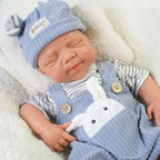Muñeco niño de 20 pulgadas, muñeco bebé de silicona completa, muñecos reborn de bebé cuerpo entero de silicona, posición de descanso recién nacido, no vinilo, con caja de regalo