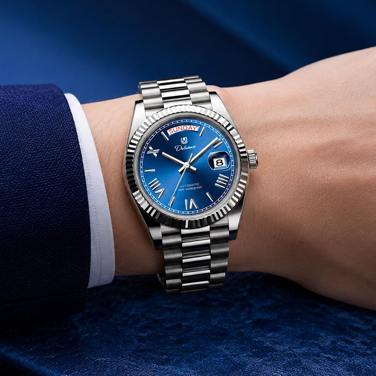 Relojes automáticos para hombre, mecánico, clásico, 1.614 in