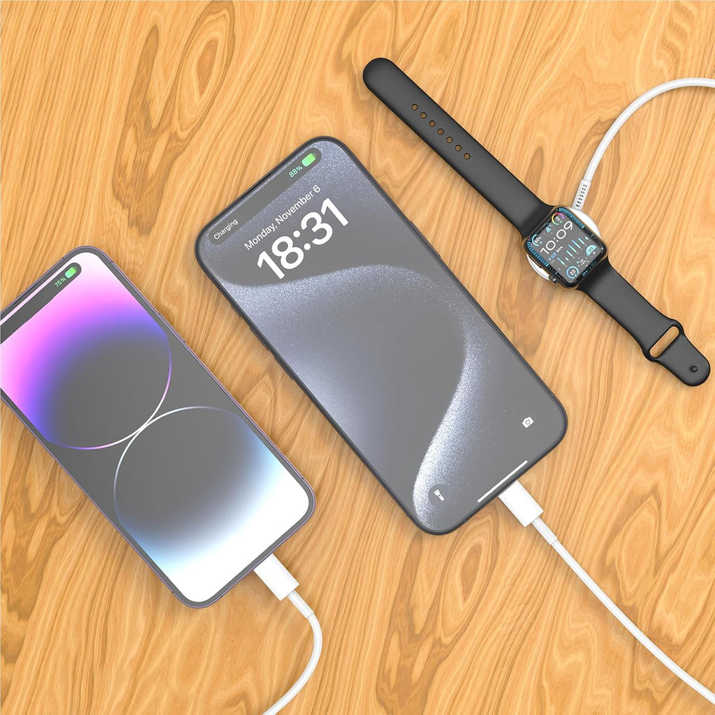 QZIIW Cargador de Apple Watch de 20 W, cable USB C magnético cargador