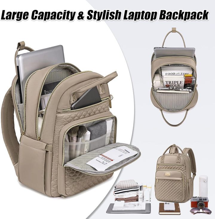 Mochila para laptop Tealari para mujeres, mochila para laptop de 15...