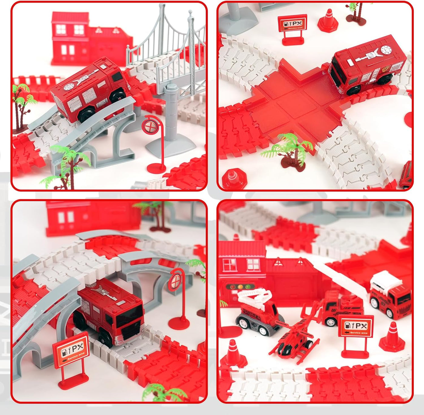 BEMITON Juego de Pista de Carreras para Niños - Pista de Coches Fle...