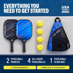 PRO-SPIN BOOST Paletas de Pickleball (Set de 2 o 4) con Pelotas para Todas las Superficies y Bolsa