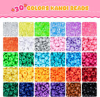 10000 cuentas de poni a granel, 30 colores para hacer pulseras
