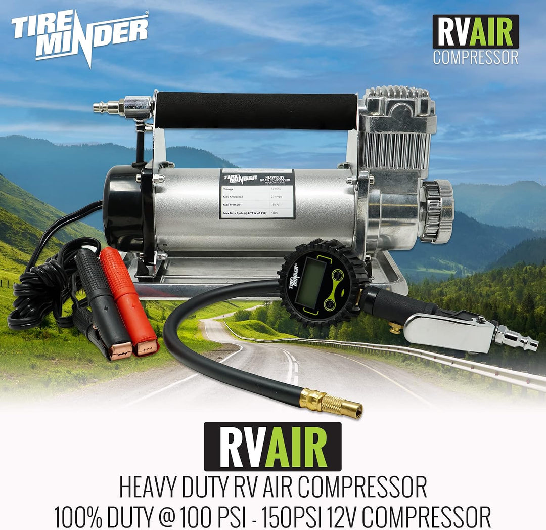 TireMinder Compresor de aire para RV, plateado