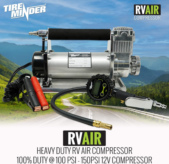 TireMinder Compresor de aire para RV, plateado