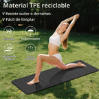 WEILA Esterilla de Yoga Plegable TPE 1/2 pulgada 70"x24", Colchoneta Pilates Antideslizante Gruesa