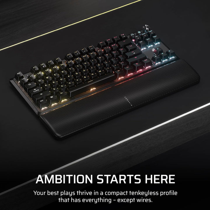 Corsair K70 CORE TKL Teclado Mecánico Inalámbrico RGB Tenkeyless pa...