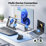 TECKNET Ratón Ergonómico, Ratones Verticales Recargables 2.4G+Bluet...