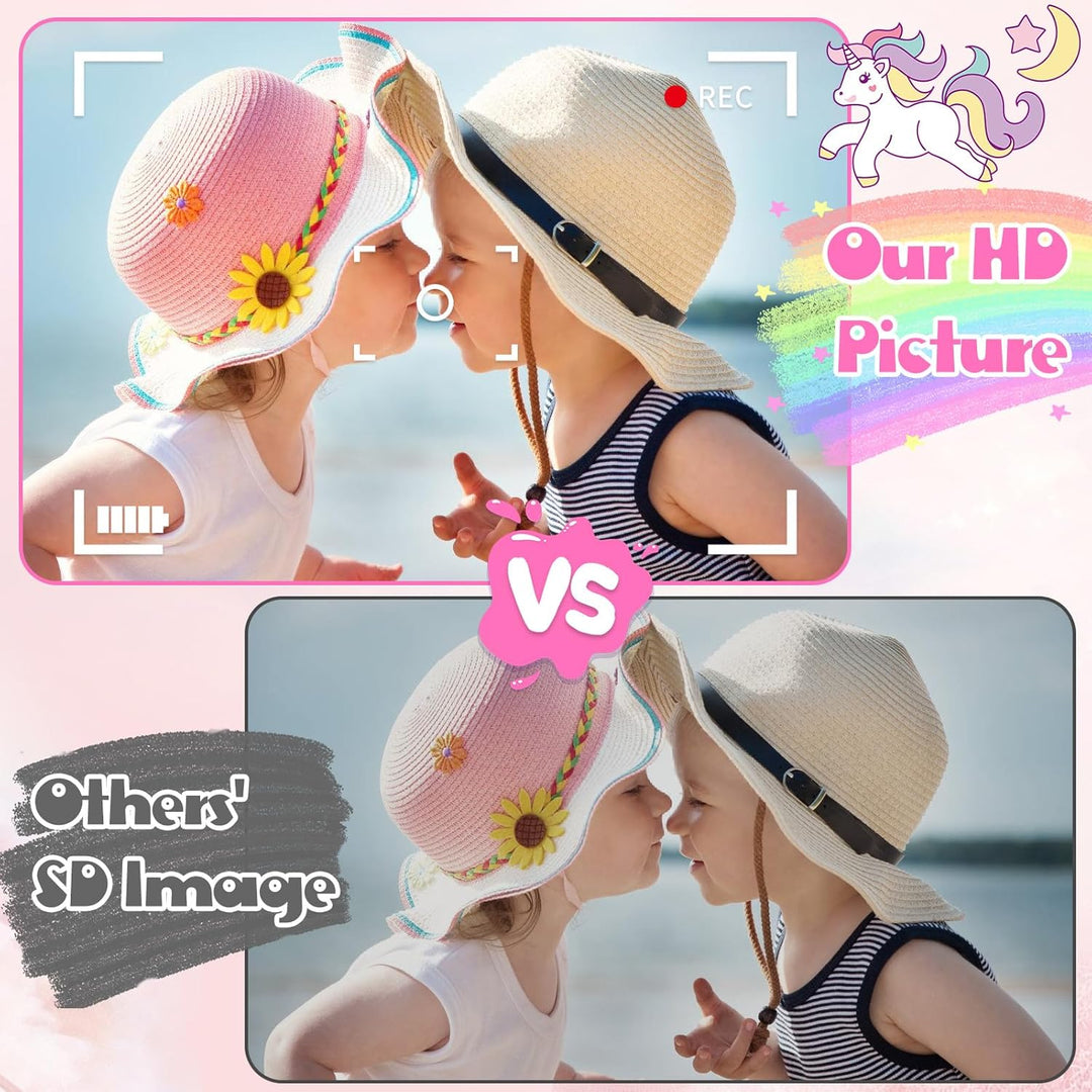 Cámara para niños Unicornio Niñas Juguetes, Cámara digital para niñ...