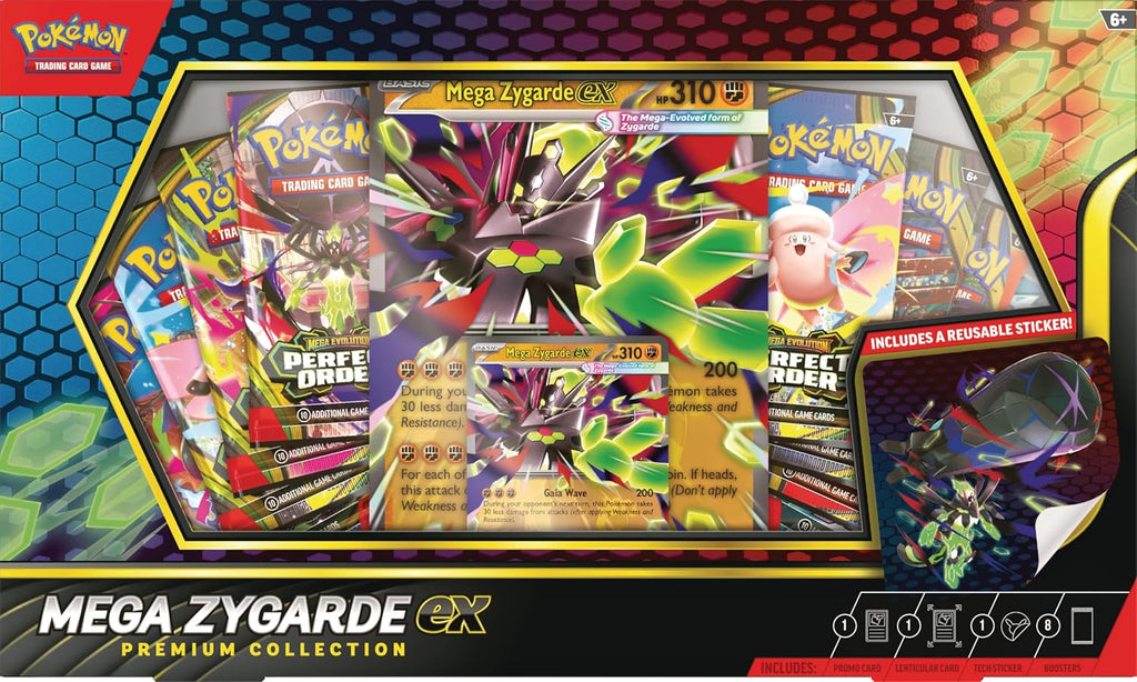 Pokemon TCG: Mega Zygarde ex colección Premium con 8 paquetes de refuerzo