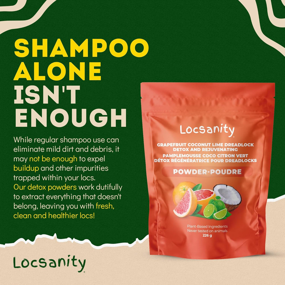 Locsanity Detox para el cuero cabelludo de rastas - Polvo de limpie...
