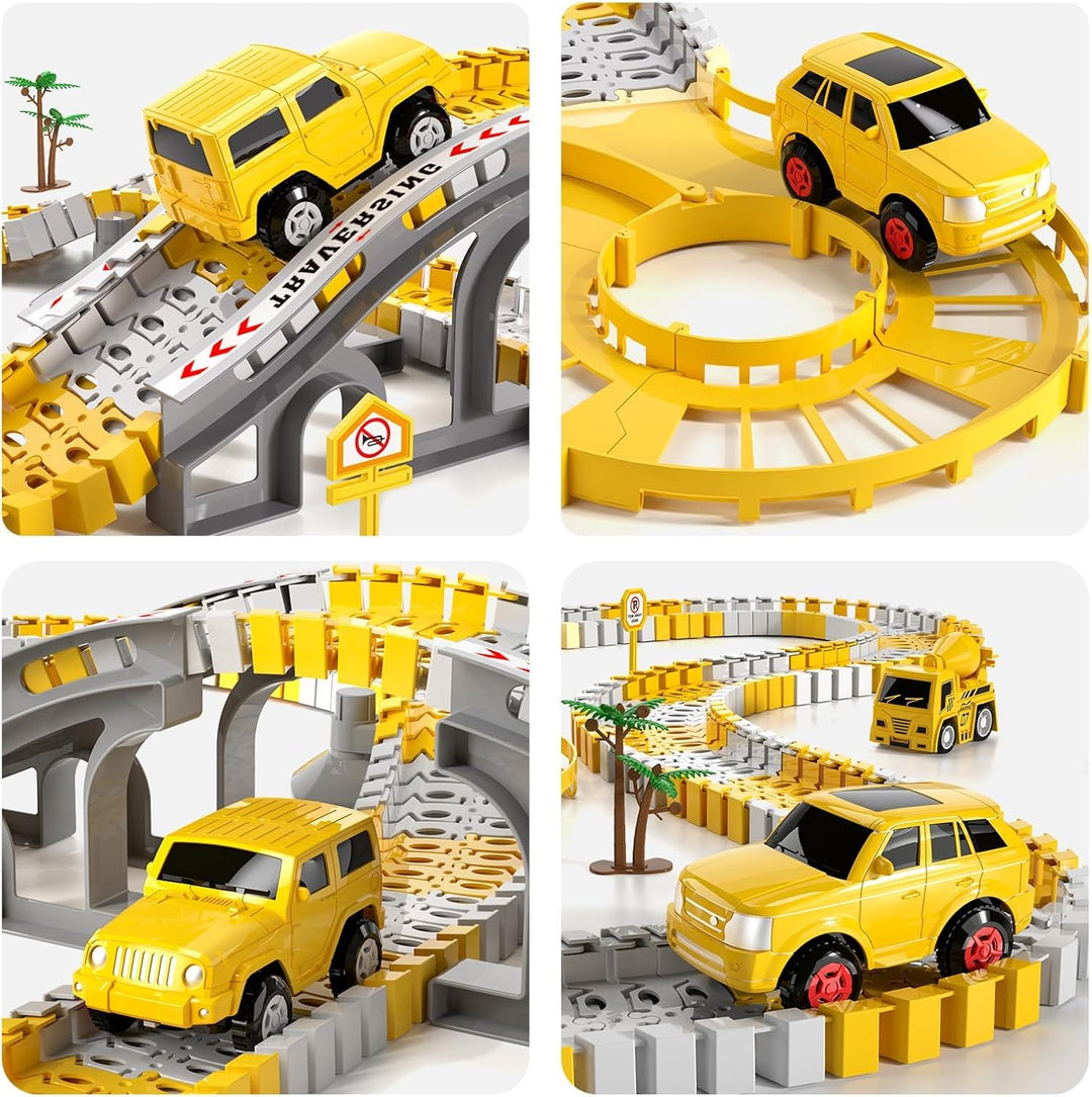 iHaHa - Juguetes de pistas de carreras de construcción para niños p...