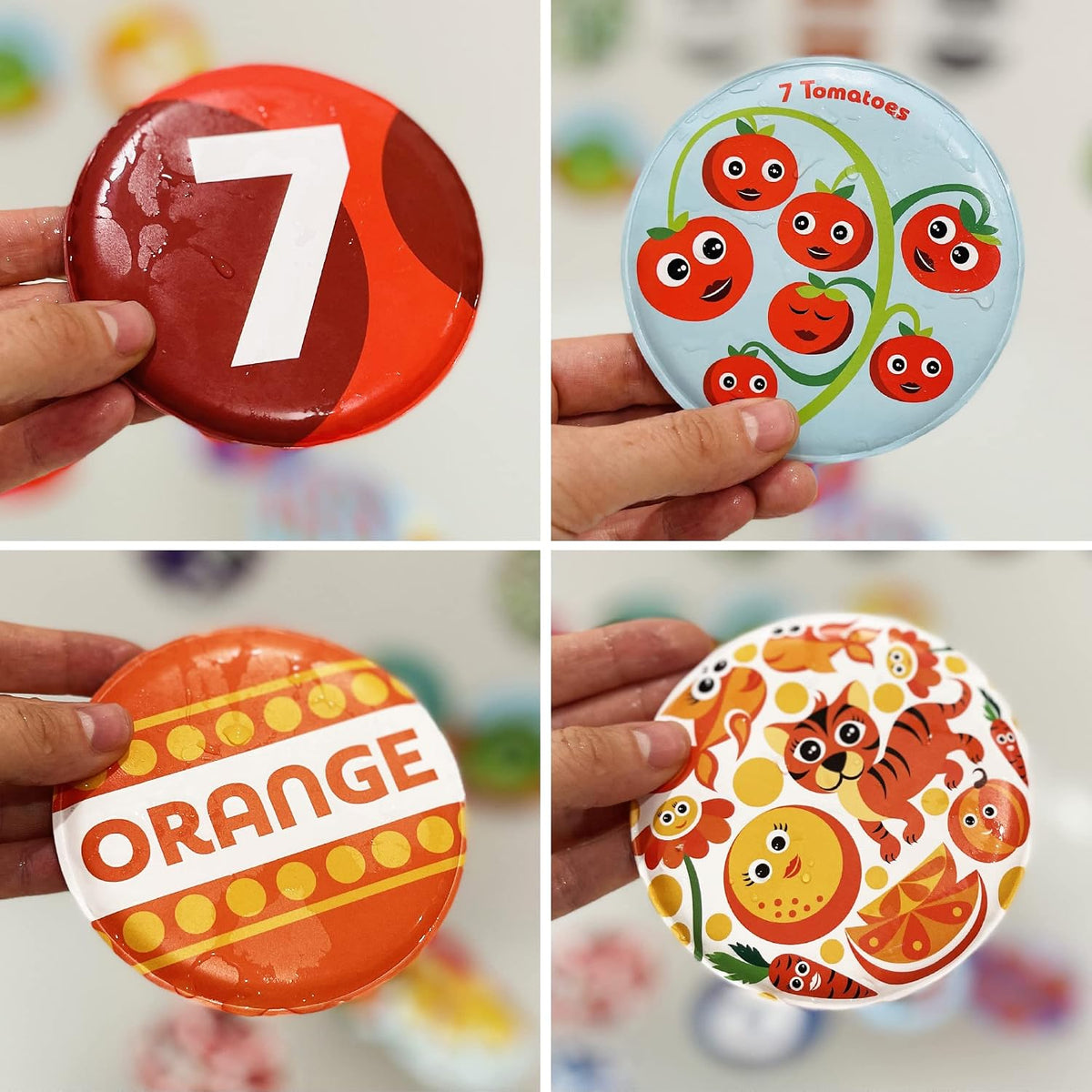 Tarjetas Didácticas Flotantes para Bañera - Aprende Números, Contar y Colores - Juguetes Educativos de Baño para Bebés y Niños Pequeños de 3 Meses o Más (Set de 21)
