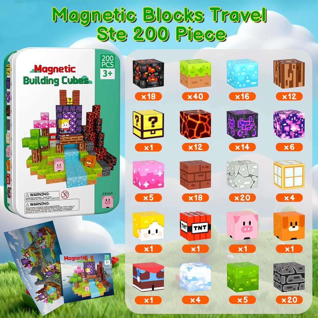 iLacven - Bloques magnéticos de viaje, bloques de construcción magn...