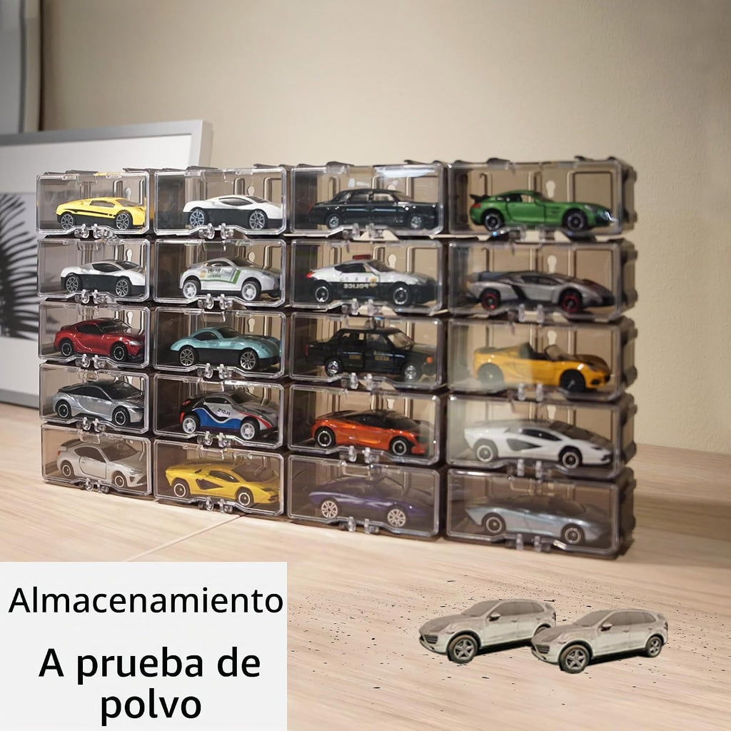 Estuche organizador de almacenamiento de juguetes para autos Hot Wheels, para autos Matchbox, para autos Mini, Estuche de exhibición de juguetes Hot Wheels a escala 1/64, contiene 10/40 autos
