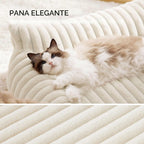 Bedsure ComfyFleece® se muestra en la televisión, lindo sofá para perros medianos, 36 pulgadas, color crema