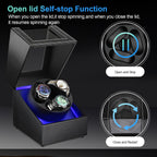 Watch Winder para 3 relojes automáticos, motor japonés silencioso