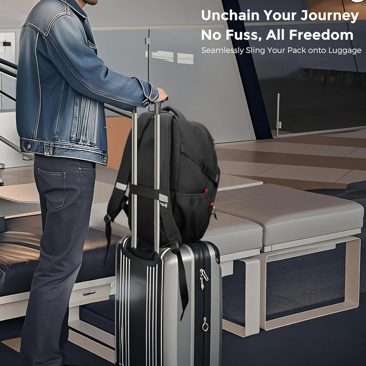 Swissdigital Mochila de viaje de diseño para hombres con Apple Find...