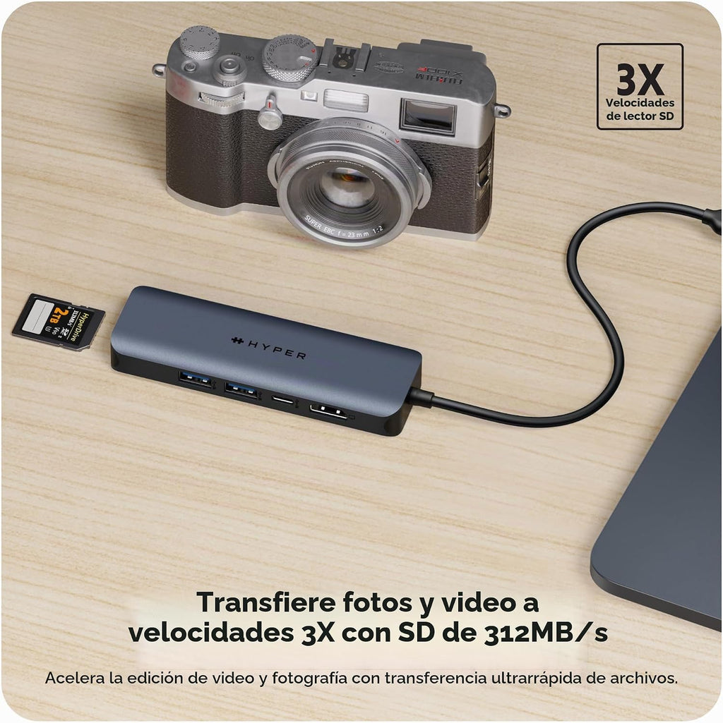 Hyper, 5785582, hub USB 3.2 de 6 puertos