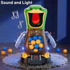 NIPLOOOW Juguetes de tiro de pato para niños de 3 a 5 años, juegos de disparos móviles con 2 lanzadores de bomba de aire, registro de puntuación LCD, sonido, 48 bolas de espuma, regalo de cumpleaños para niños y niñas de 3, 4, 5, 6, 7, 8 años