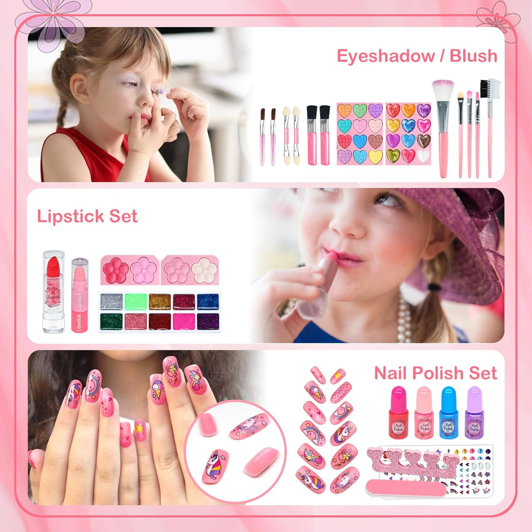 Juegos de maquillaje para niñas \u2013 74 piezas de maquillaje lava...
