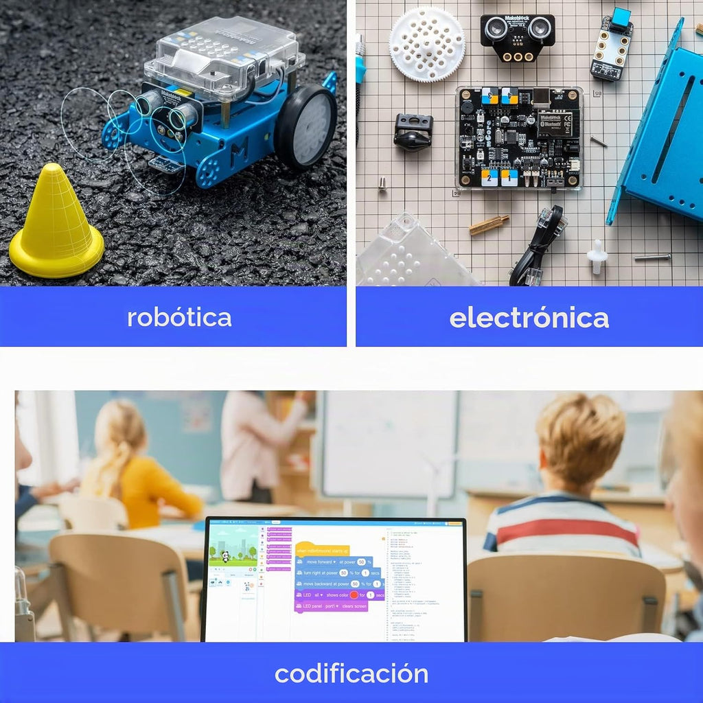 Makeblock Kit de robot mBot + paquete de complemento de robot servo