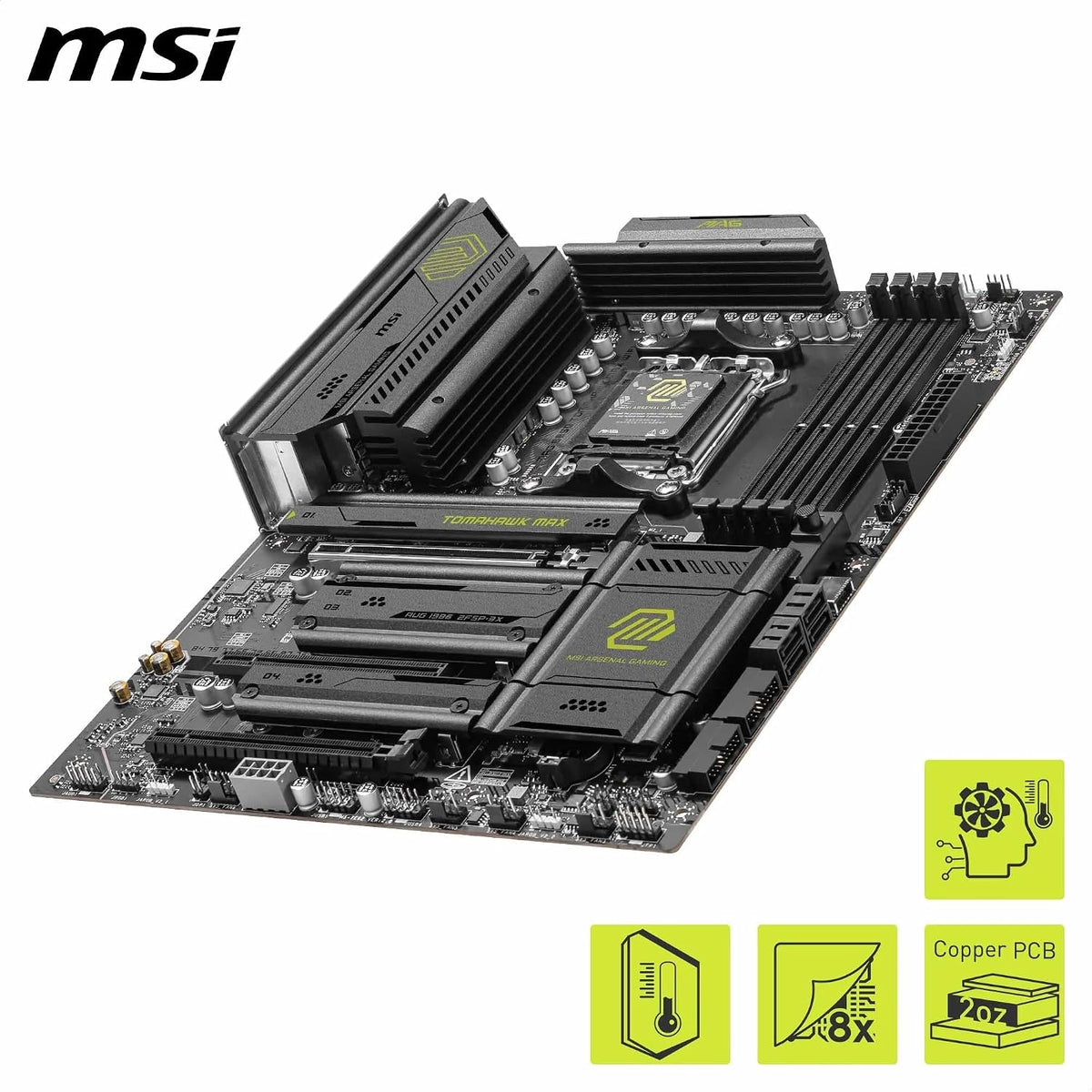 MSI MAG B850 Tomahawk MAX WiFi Motherboard, ATX - Compatible con pr...